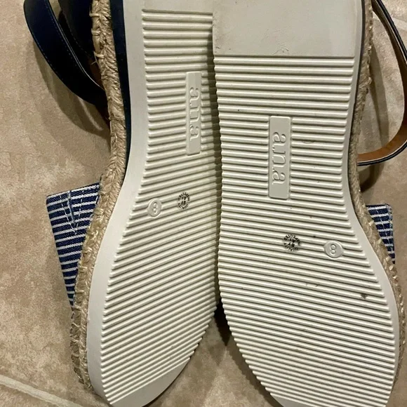 a.n.a Blue and Tan Espadrilles Nautical Style - Picture 3 of 4